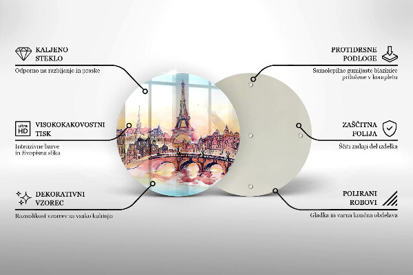 Deska kuchenna szklana Pejzaż Paryż wieża Eiffla