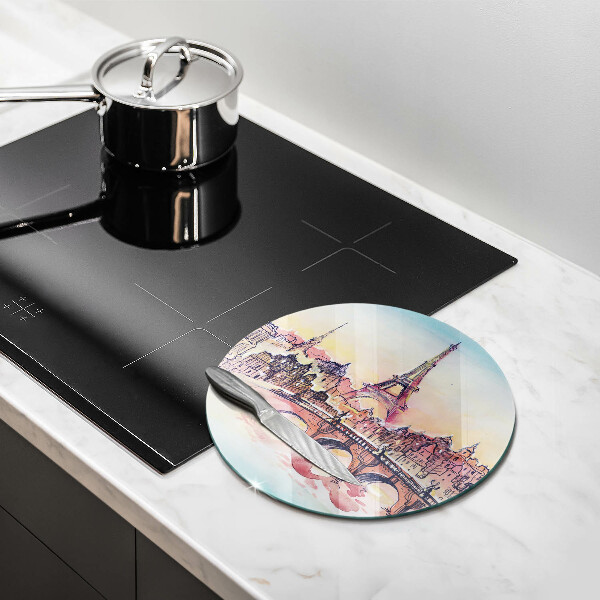 Deska kuchenna szklana Pejzaż Paryż wieża Eiffla