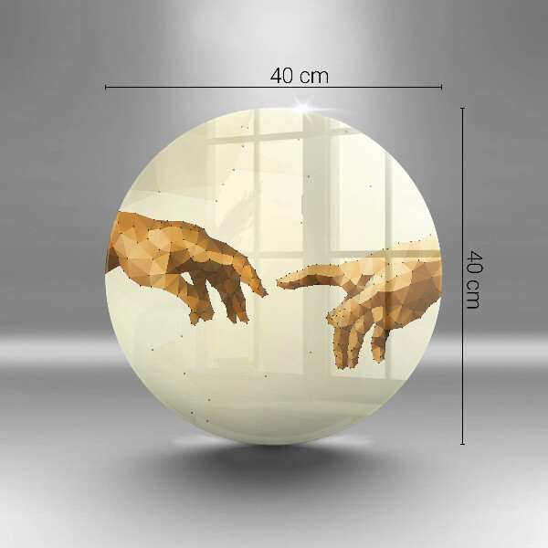 Deska kuchenna szklana Stworzenie Adama dłonie