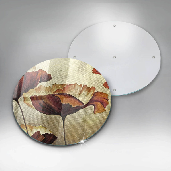 Deska kuchenna szklana Malowane boho kwiaty