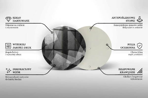 Szklana deska kuchenna Geometryczna abstrakcja