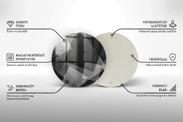 Szklana deska kuchenna Geometryczna abstrakcja