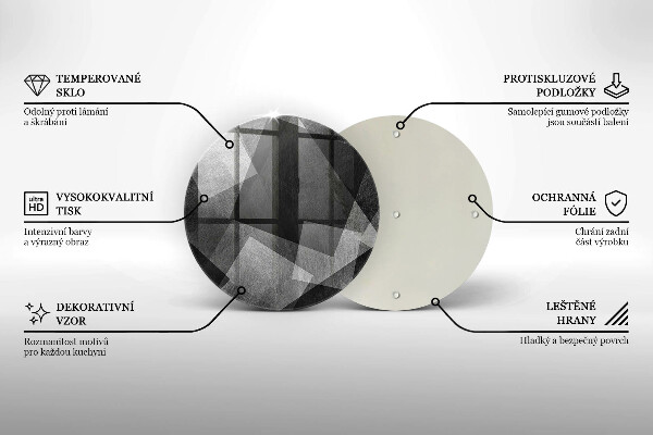 Szklana deska kuchenna Geometryczna abstrakcja
