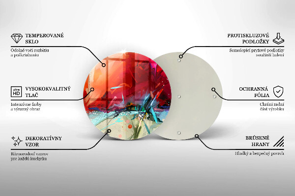 Szklana deska kuchenna Malowana abstrakcja