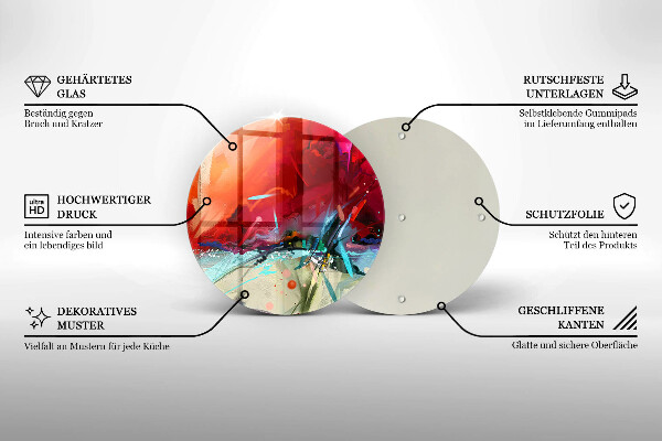 Szklana deska kuchenna Malowana abstrakcja