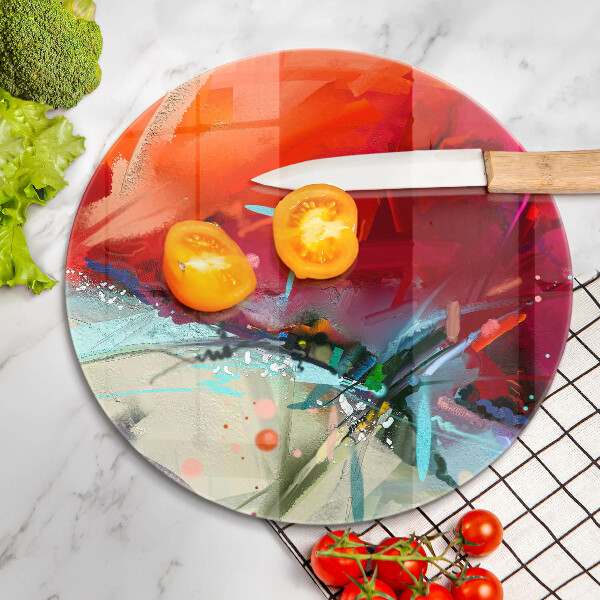 Szklana deska kuchenna Malowana abstrakcja