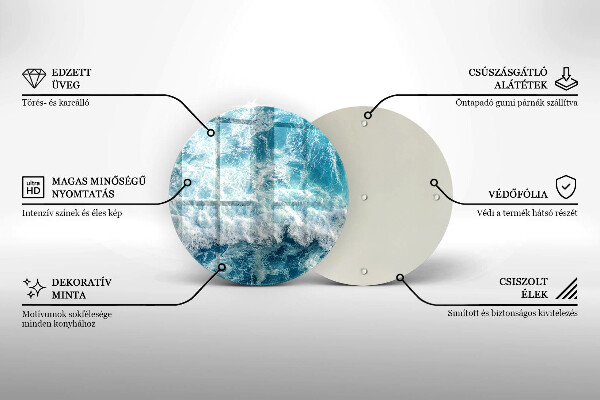 Szklana deska kuchenna Woda morskie fale