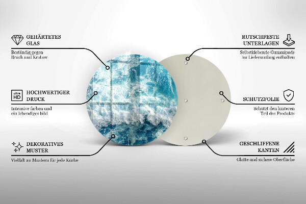 Szklana deska kuchenna Woda morskie fale