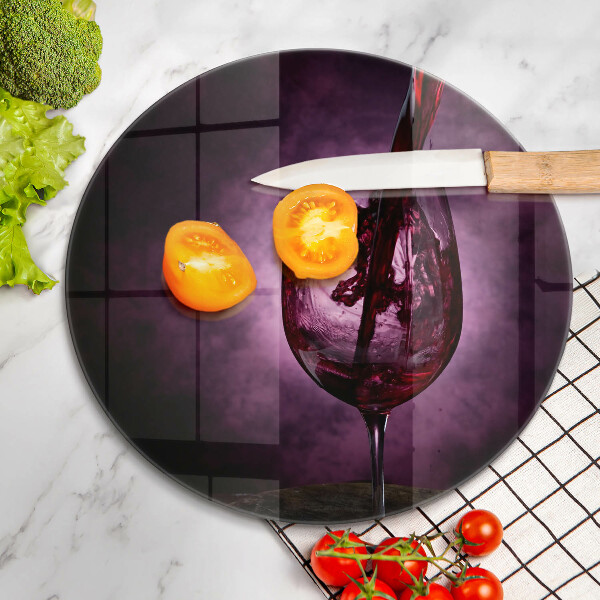 Deska kuchenna szklana Kieliszek wina