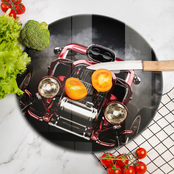 Deska kuchenna szklana Stary samochód