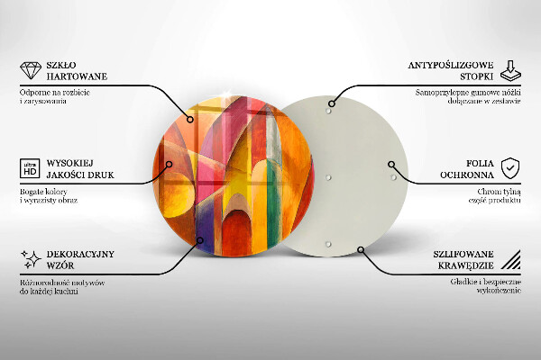 Deska kuchenna szklana Kolorowa abstrakcja