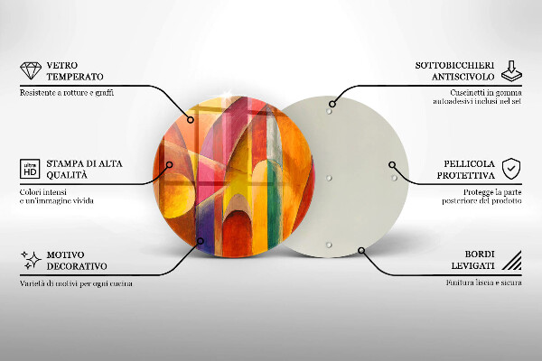 Deska kuchenna szklana Kolorowa abstrakcja
