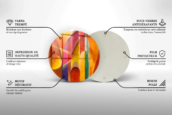 Deska kuchenna szklana Kolorowa abstrakcja