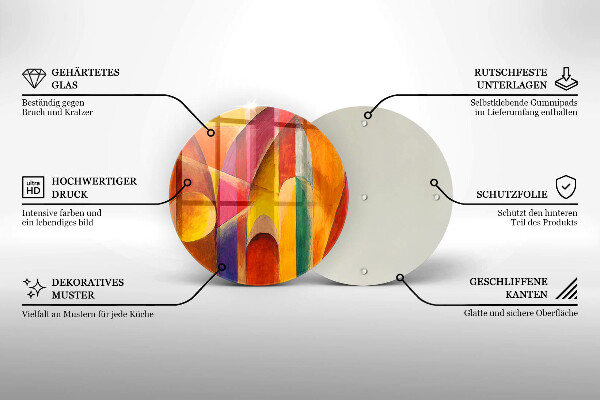 Deska kuchenna szklana Kolorowa abstrakcja
