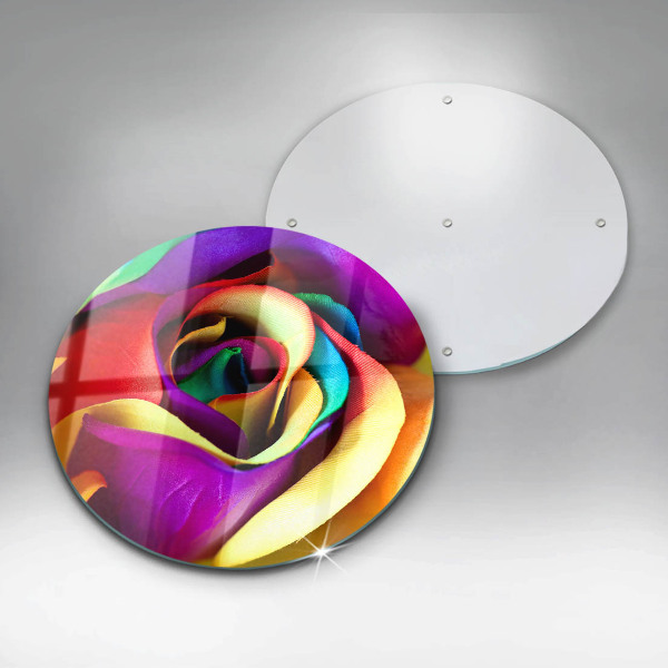 Deska kuchenna szklana Barwne płatki róży