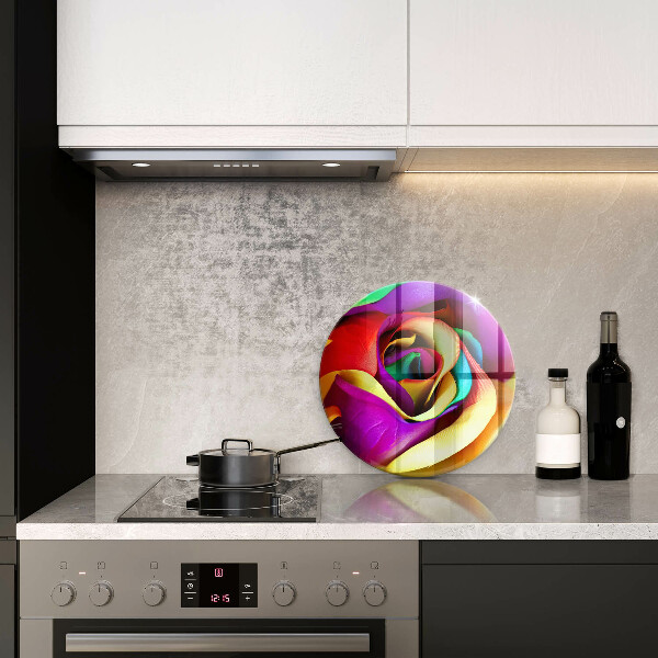 Deska kuchenna szklana Barwne płatki róży