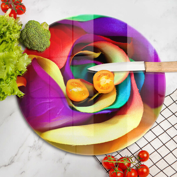 Deska kuchenna szklana Barwne płatki róży