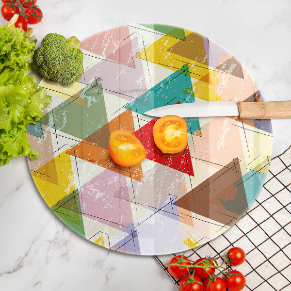 Deska kuchenna szklana Malowane trójkąty