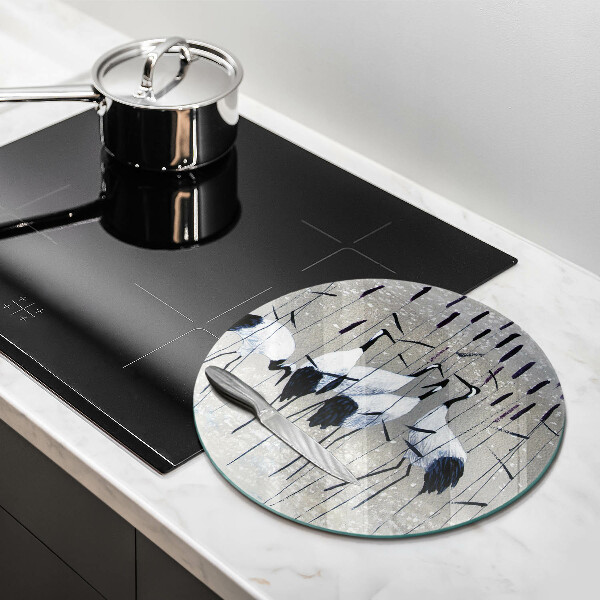 Deska kuchenna szklana Japońskie żurawie