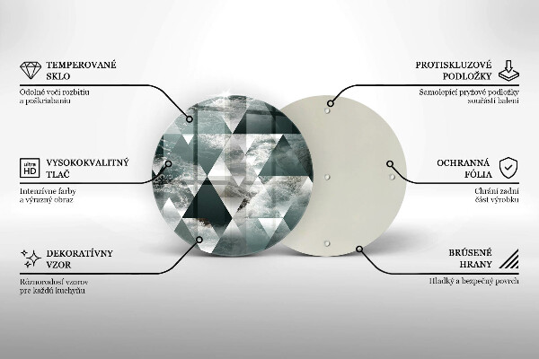 Deska kuchenna szklana Trójkąty i woda
