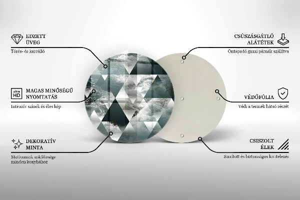 Deska kuchenna szklana Trójkąty i woda