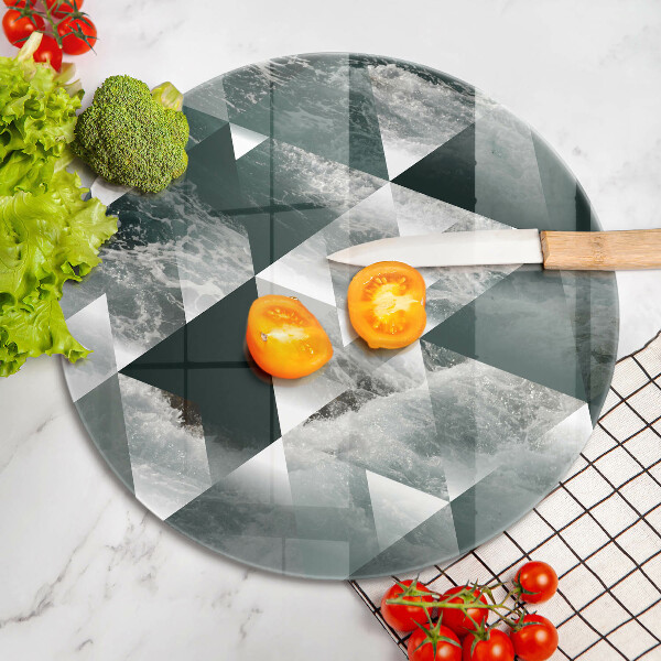 Deska kuchenna szklana Trójkąty i woda