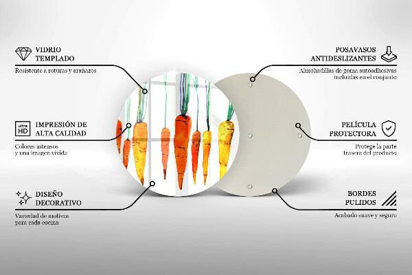 Deska kuchenna szklana Ilustracja marchewki