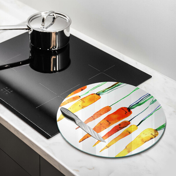 Deska kuchenna szklana Ilustracja marchewki