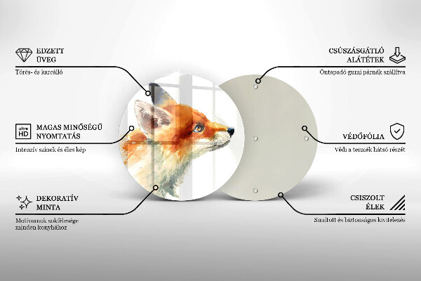 Deska kuchenna szklana Malowany lis