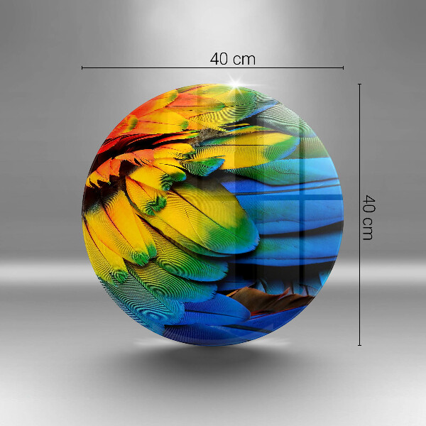 Deska kuchenna szklana Barwne pióra papugi