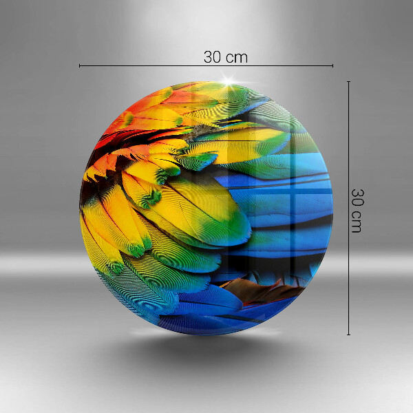 Deska kuchenna szklana Barwne pióra papugi