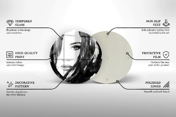 Deska kuchenna szklana Twarz kobiety
