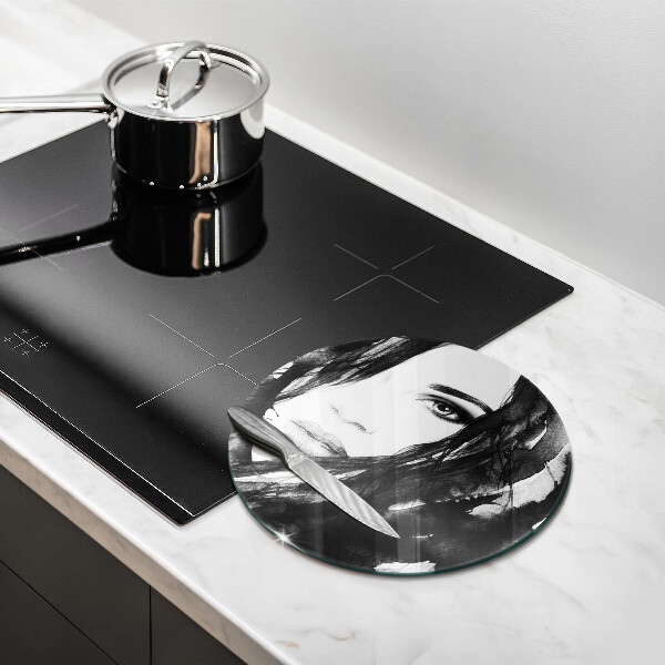 Deska kuchenna szklana Twarz kobiety