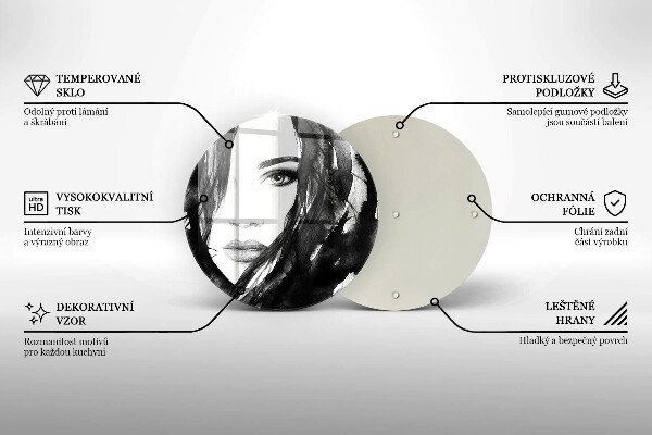 Deska kuchenna szklana Twarz kobiety