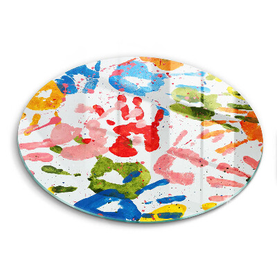 Deska kuchenna szklana Ślady dziecięcych dłoni