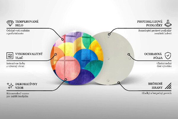 Deska kuchenna szklana Barwne koła