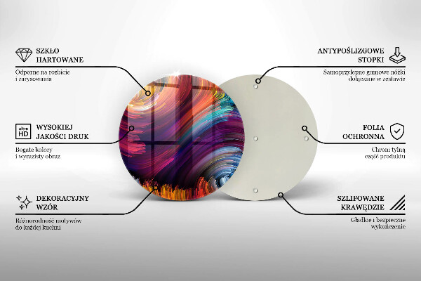 Deska kuchenna szklana Kolorowe pasemka