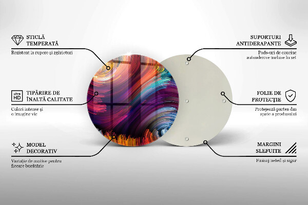 Deska kuchenna szklana Kolorowe pasemka