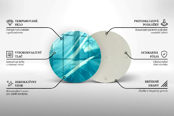 Deska kuchenna szklana Delikatne piórka