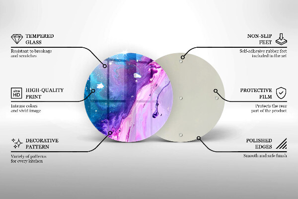 Deska kuchenna szklana Abstrakcja tusze