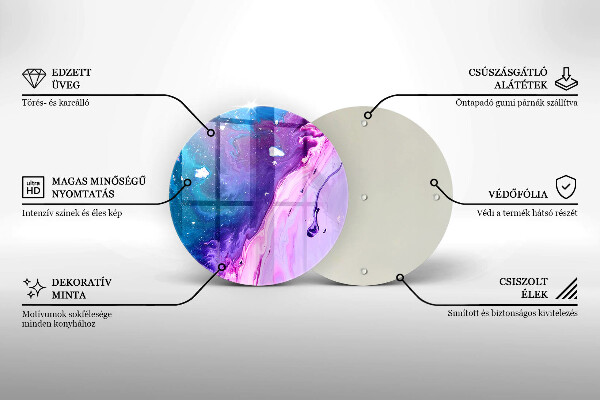 Deska kuchenna szklana Abstrakcja tusze