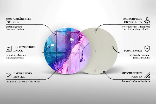 Deska kuchenna szklana Abstrakcja tusze