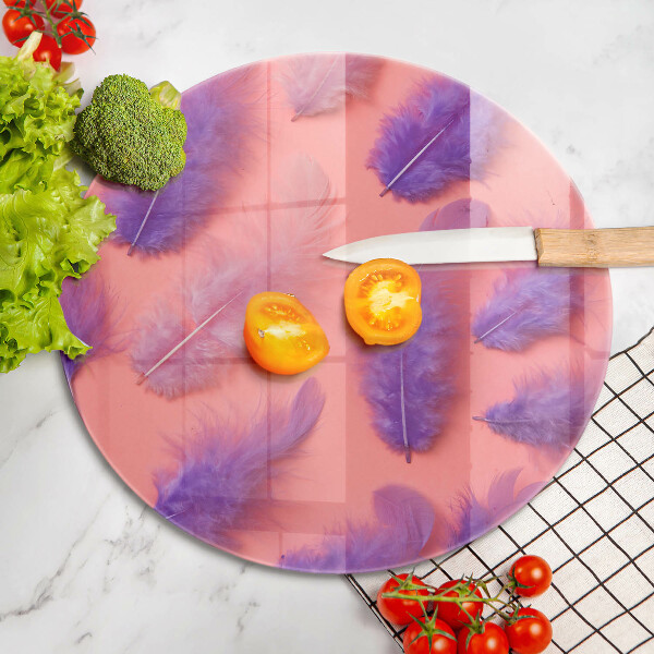 Deska kuchenna szklana Puchate piórka