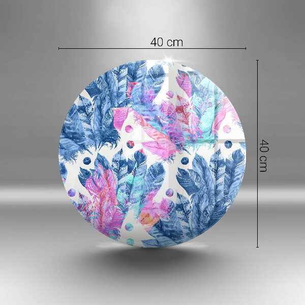 Deska kuchenna szklana Ilustracja boho piórka