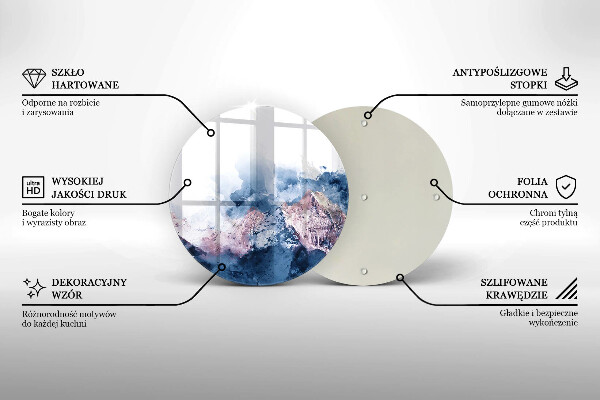 Deska kuchenna szklana Abstrakcja malowane góry