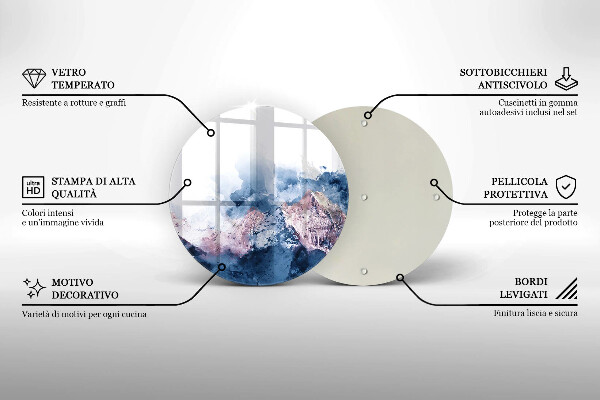 Deska kuchenna szklana Abstrakcja malowane góry