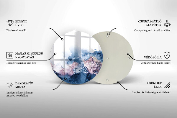 Deska kuchenna szklana Abstrakcja malowane góry