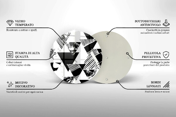 Deska kuchenna szklana Geometryczne trójkąty