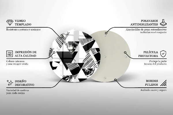 Deska kuchenna szklana Geometryczne trójkąty