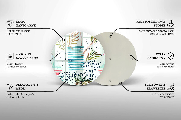 Deska kuchenna szklana Wakacyjne ilustracje